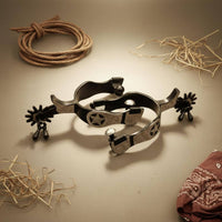 Star Engraved Spur Long-Lasting Horse Spurs Secure Fit for Equestrians, Riders