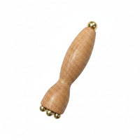 Wooden Facial Massager with Brass Tips Smooth for Self-Care