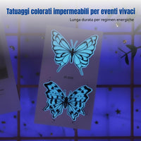 Luminescent Skin Decal Sticker, Midnight Flutterby, Waterproof, EDM, Nightclub