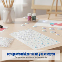 Acrylic Crystal Face Sticker, Disguise, Kids, DIY