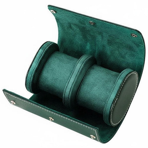 Leather Watch Travel Case Dustproof Portable Watch Holder Secure Storage Suede Interior for Travelers