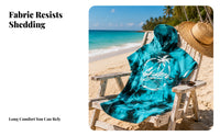 Poncho Towel Robe Absorbent Bath Textile Printed for Adults