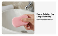 Gentle on Skin Silicone Face Brush Massaging Mini Nose Cleaning Brush Easy to Hold for Adults, Teenagers, Home Spa, Shower, Bathroom