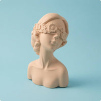 PVC Mannequin Head Bust Long-Lasting Female Mannequin Head Bust Realistic Face