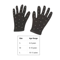Figure Skating Gloves Glittery Ice Skating Gloves Sports Accessory for Performance