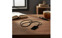Black Obsidian Plate Stone Drop Gender-Neutral Design Rectangular Stone Necklace