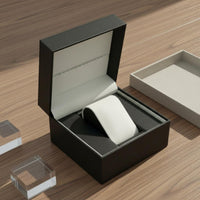 PU Leather Watch Case Soft Inner Cushion Hinged Lid Watch Box Velvet Plush
