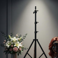 Mannequin Head Tripod Stand Heavy Duty Hairdressing Practice Head Stand Portable Adjustable Hairpiece Tripod for Barbers, Beauty School