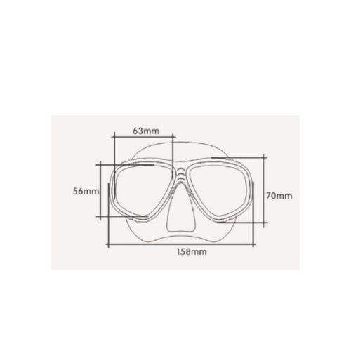 Adult Dive Mask Comfortable Fit Silicone Snorkel Mask Adjustable Strap