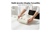 Soft Jewelry Display Tray Versatile Soft Jewelry Tray Set Band Earring Necklace Holder Scuff Protection for Display