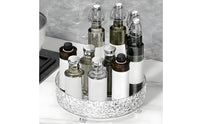 Large Capacity Rotating Makeup Organizer Easy to Clean Rotating Cosmetic Organizer Accessible Top Design for Bathroom Counter, Kitchen