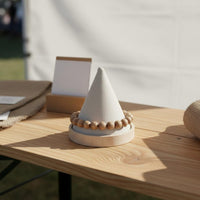 Band Display Cone Dustproof Band Cone Display Waterproof Wooden Base Bracelet Stand Market Vendors, Dresser