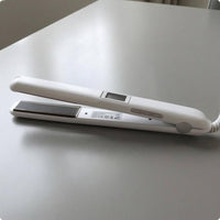 Adjustable Intensity High-Frequency Hair Straightener No-Heating Plate Infrared Hair Straightener Built-in Display Flat Iron Control Buttons