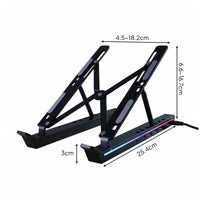 USB Hub Laptop Stand Portable Ventilated Notebook Holder Cooling Design for Desk