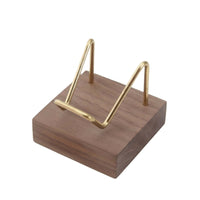 Open Design Stone Holder Waxed Finish Mineral Sample Display Stand