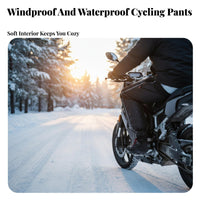 Waterproof Motorcycle Leg Warmers Easy On Detach Fastener Motorcycle Leg Warmers Fleece Lined Knee Guards Reflective Strips