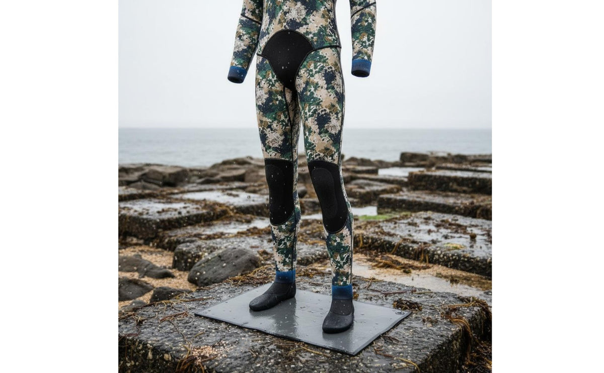 Hooded Wetsuit Padded Chest and Knees Hooded Diving Suit Two-Piece Spearfishing Suit High Elasticity