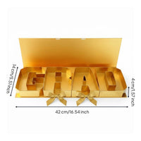 Graduation Gift Box Four Compartments GRAD Letter Box Modern Design for Students