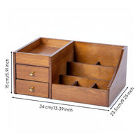 Wooden Makeup Organizer Easy to Access Desktop Beauty Storage Rack Desktop Cosmetics Rack for Vanity Table