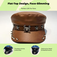 Jotaro Kujo cosplay hat, metal plaque