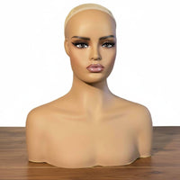 PVC Mannequin Head Stand Compatible Necklace Display Bust Lifelike for Salon