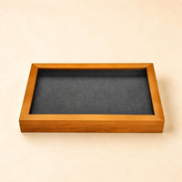 Wooden Jewelry Box Polished Finish Storage Item Empty