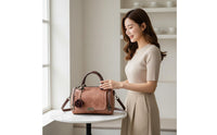 Flower Charm Handbag Vintage Crossbody Purse Zipper Closure Fashion Accessory