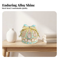 Jeweled Jewelry Box Domed Shape Crown-Shaped Jewelry Box Rust Resistant