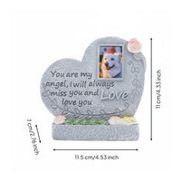 Resin Pet Tombstone Flower Decoration Feline and Dog Remembrance Plaque