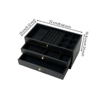 Jewelry Box with Transparent Lid Portable Container Sturdy for Vanity