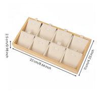 8 Slot Necklace Tray Scratch Protection Pendant Holder Jewelry Tray Easy to Clean Accessory Storage for Countertop, Boutique