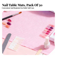 Soft Touching Disposable Nail Table Mat Sturdy Nail Art Table Mat Generous Size for Estheticians, Adults, Beauty Salon, Home, Medical Office