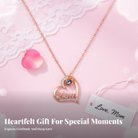 Mom Heart Projection Necklace Meaningful Gift Custom Photo Heart Locket