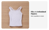 1/6 Scale Sleeveless Shirt Top Gender-Neutral Design 1/6 Scale Action