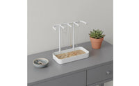 Desktop Jewelry Holder Untangled Jewelry Stand Tray Space-Saving Design Necklace and Earring Tree for Dressing Table, Countertop, Bedroom