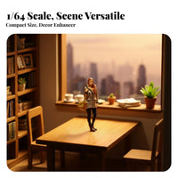 2 Pieces Miniature Couple Figurine Collectible 1:64 Scale model:64 Scale People Model DIY Scene Miniature Character Model