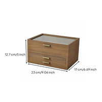 3-Tier Jewelry Organizer Gold Color Handle Drawer Jewelry Storage Box for Vanity