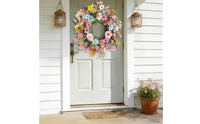 Vibrant Colors Seasonal Floret Wreath Handmade House Decoration Realistic Look for Wedding, Party