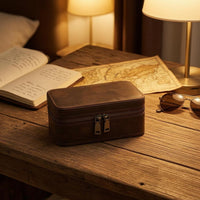 Zip-Around Watch Case Stitched Watch Storage Box Portable