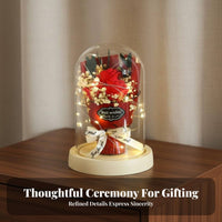 Soap Blossom Glass Dome Romantic Gift Dome Elegant Design for Women