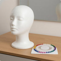 Foam Mannequin Head White Styling Head Model Multi-Use