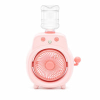 Compact Cooling Gear Desktop Misting Fan Battery Powered