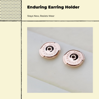 Earring Backs, 18K Gold Disc Fastener Stoppers, stable Silver Post Earring Lock, Non-Irritating, Replacement, Jewelry Making