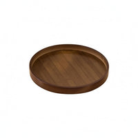 Wooden Rotating Tray Brown Cosmetic Organizer Tray Space Saving for Vanity