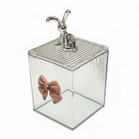 Swab Storage Box Easy to Clean Transparent Pad Holder Water-Resistant Swab Storage container for Vanity