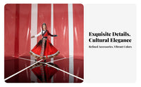 Tibetan Dance Dress Breathable Material Chinese Ethnic Dance Costume Mongolian Performance Gown Handmade Accessories