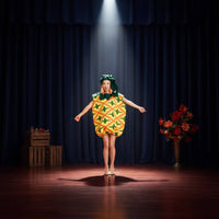 Pineapple Hooded Jumpsuit Stage Performance Hooded Pineapple Costume Halloween