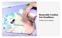 Waterproof Octagon Manicure Table Mat Set Easy to Clean Nail Art Armrest Pillow and Mat Soft & Comfortable for Beauty Students, Vanity Desk