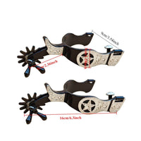 Star Engraved Spur Long-Lasting Horse Spurs Secure Fit for Equestrians, Riders