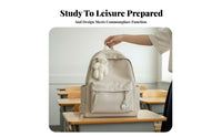 Monochromatic Color Rucksack Korean design and aesthetic Backpack all-purpose for Commute, Teenagers, male users